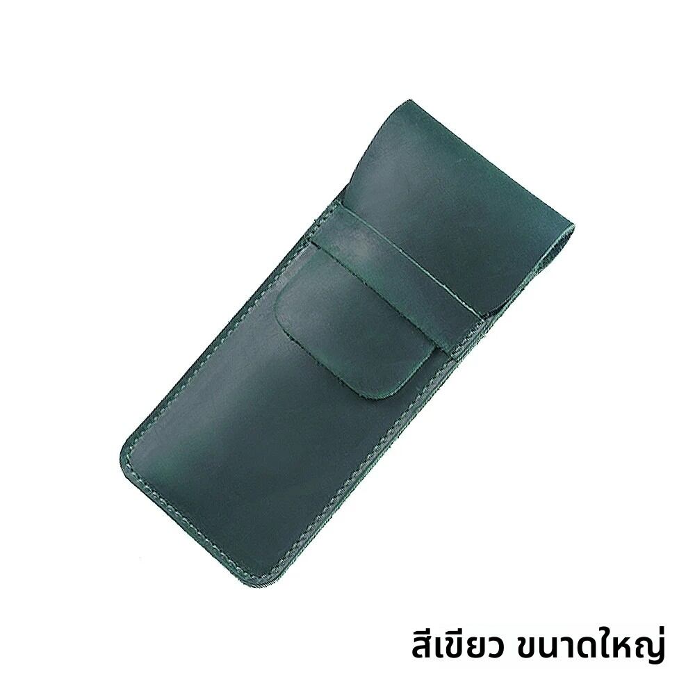 พรีเมี่ยมหนังผู้ถือปากกาดินสอ Retro Cowhide ของแท้ปากกากระเป๋าดินสอกระเป๋าทนทานหนังเพรียวบางปากกาเดี่ยว