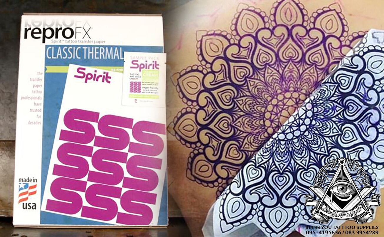 Spirit Tattoo Transfer Paper กระดาษลอกลาย สปิริตแบบฟิล์ม Th 1295