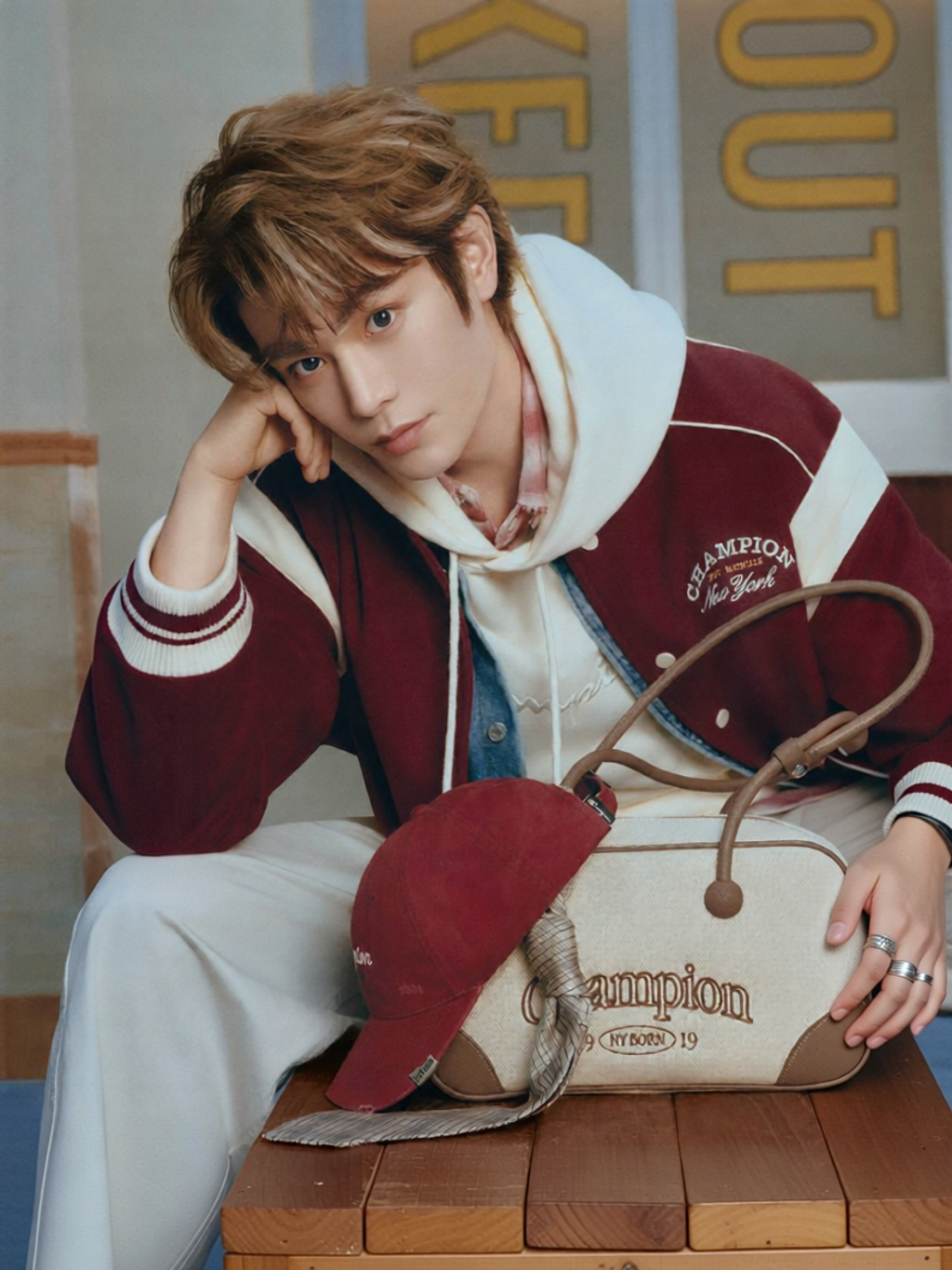 Champion | Vintage Denim Shoulder Briefcase - รูปที่ 1