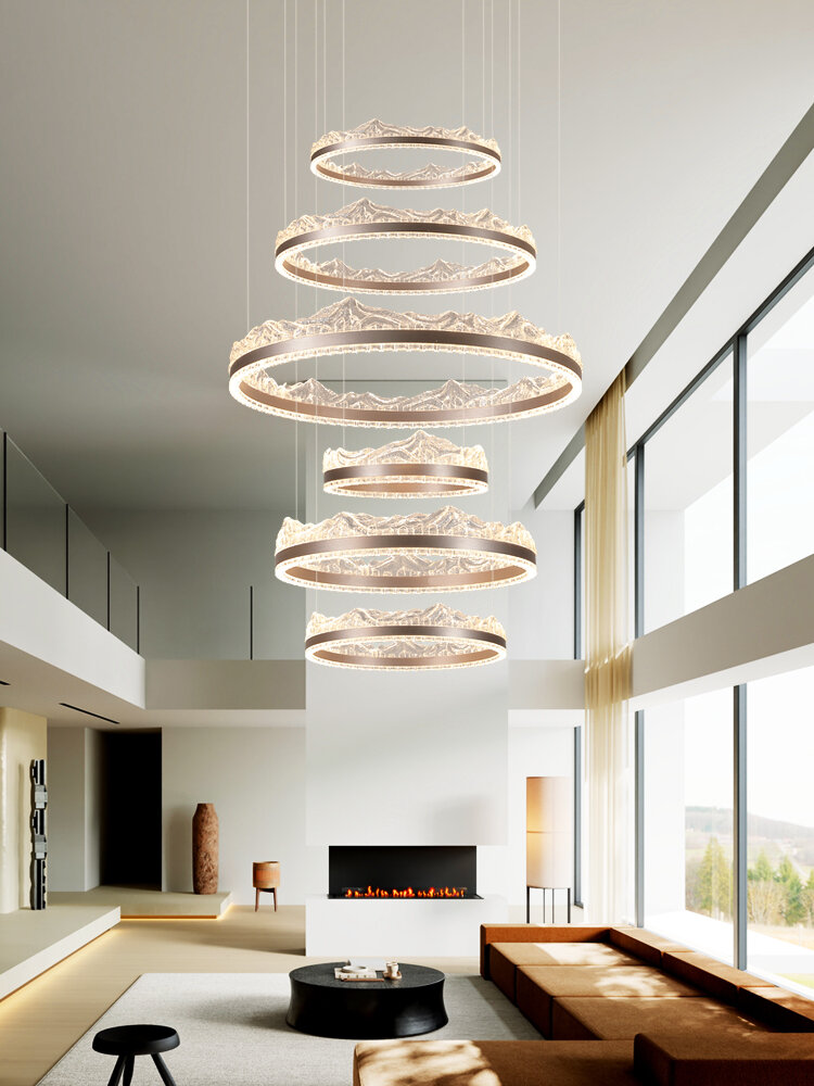 QIDUN | Luxury Chandelier for Large Open Spaces Living Room and Dining Room ราคา 10,830 บาท*ส่งฟรี