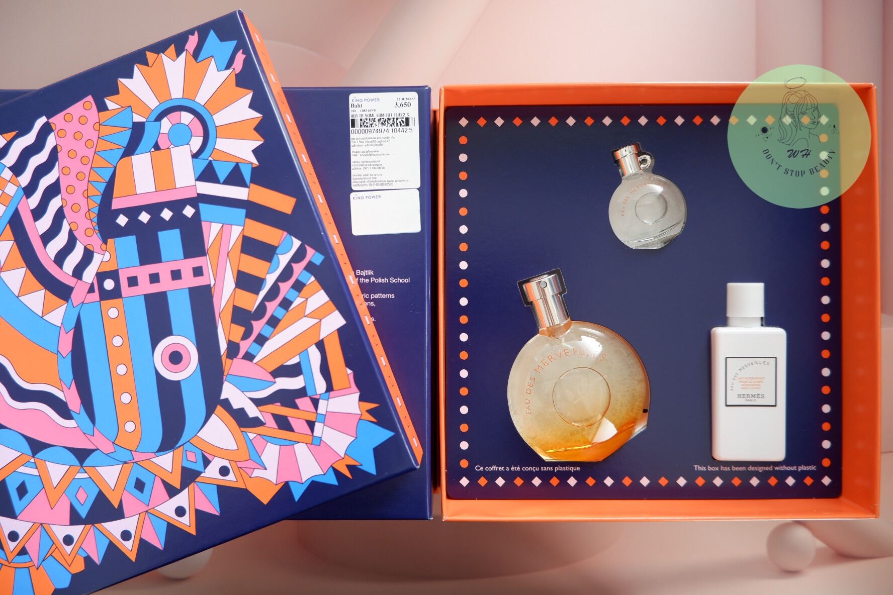 HERMÈS Eau des Merveilles EDT 50ml Gift Set ป้ายKing Power Lazada.co.th