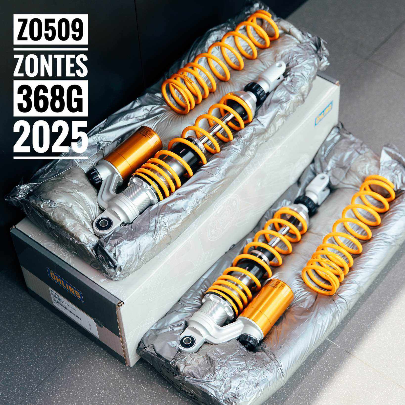 Ohlins Rear Shock, Model Zontes 368g, Year 2025 (Zo509), 100% Genuine, 2-Year Warranty, Ready to Ship!