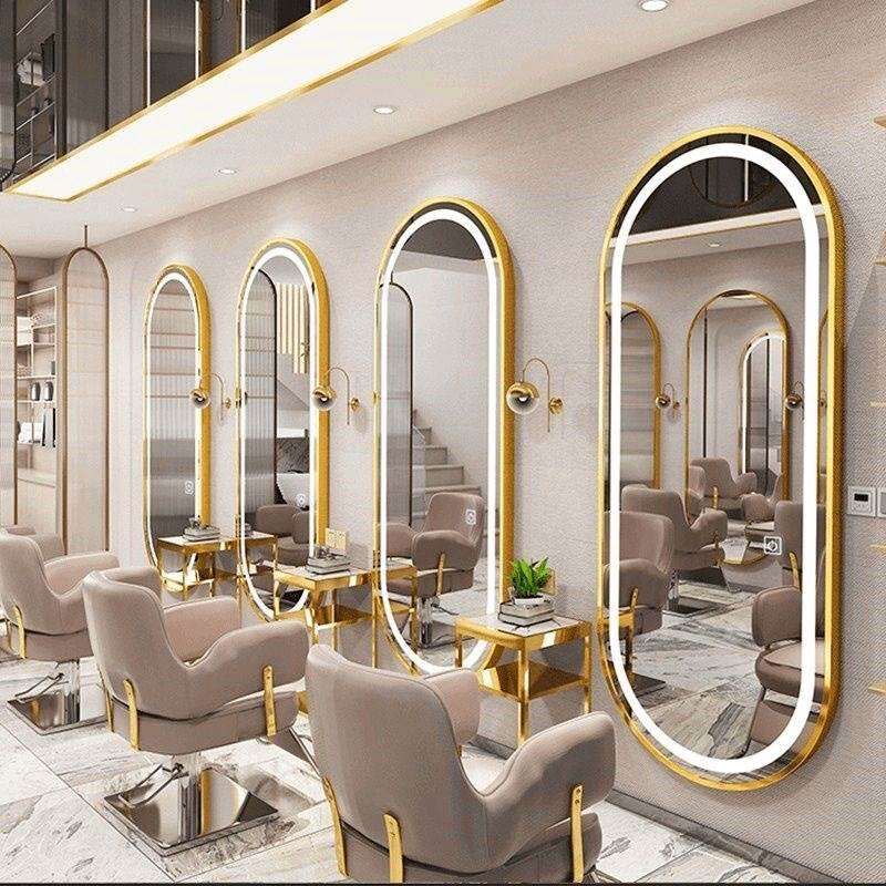 QIUZHISE | Barber Shop Mirror With Light Wall Mount Single Sided ราคา 1,942 บาท*ส่งฟรี