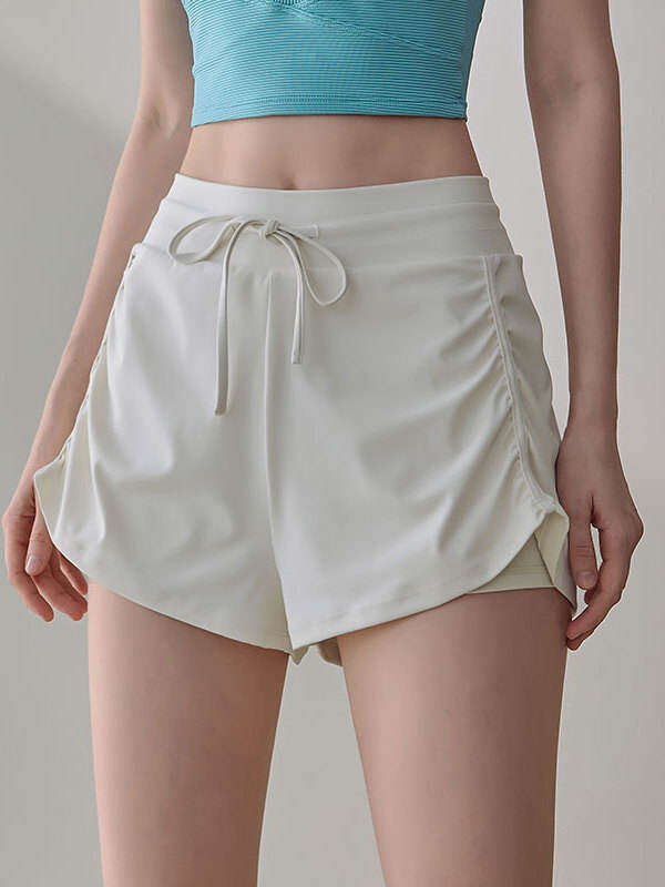 Anti-exposure Elastic Quick-drying Yoga Shorts For Women Sports Running Training