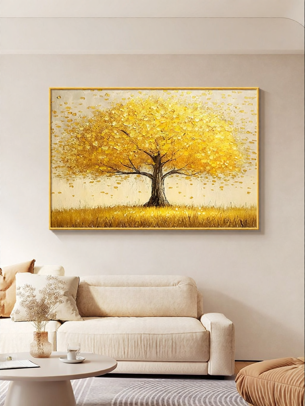 JILEDUO | Luxurious Gold Branch and Jade Leaves Living Room Decorative Painting Large Format ราคา 3,338 บาท*ส่งฟรี