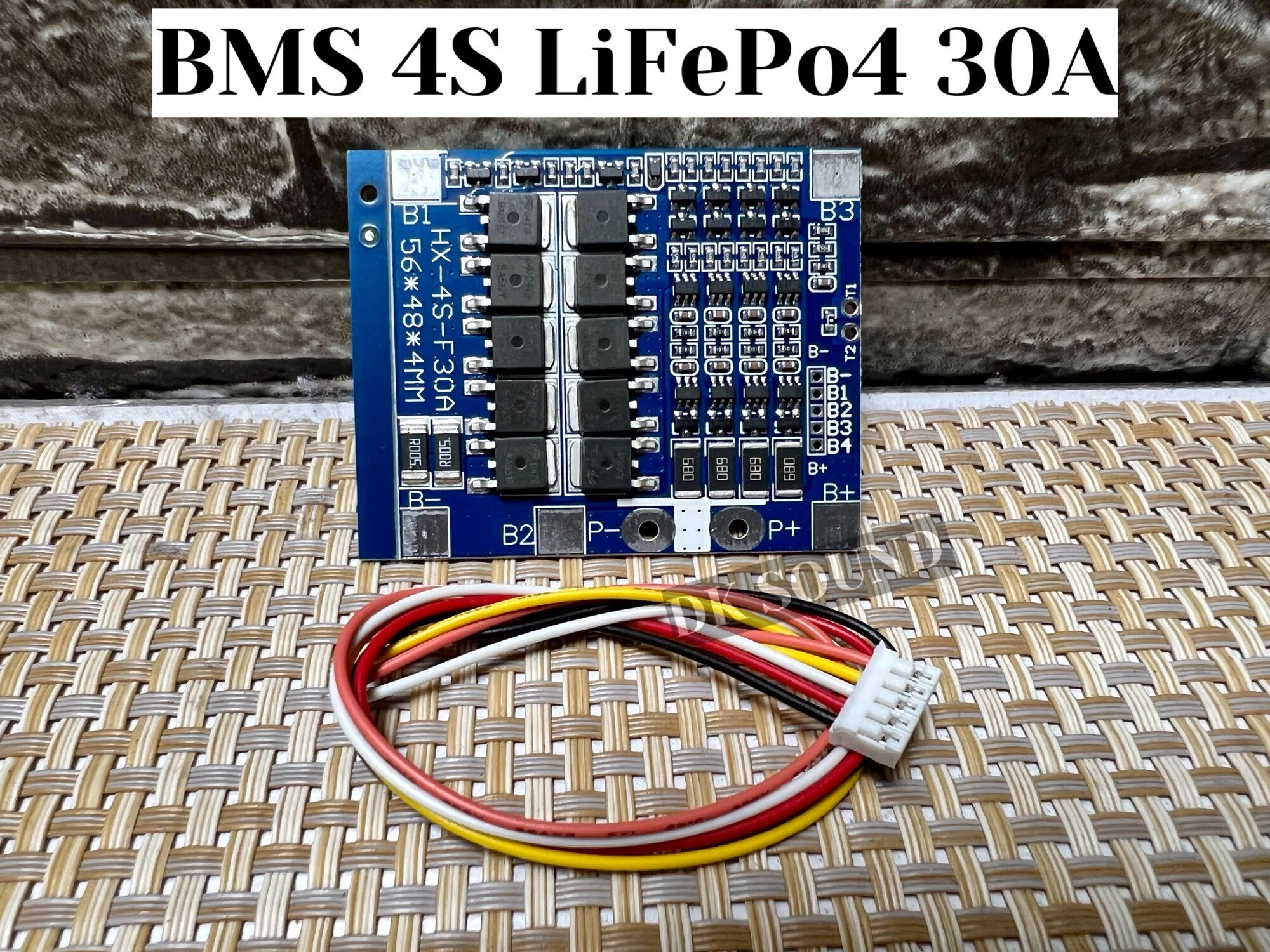 Bms4s 30A 12.8v 14.4v 14.6v วงจรป้องกันแบตเตอรี่ BMS LiFePo4 3.2V 30A ...