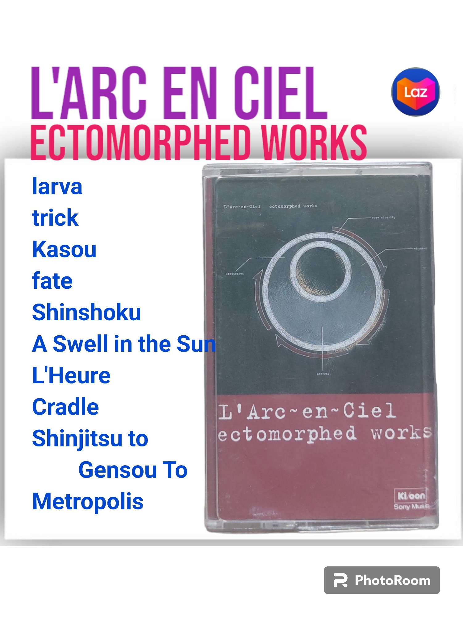 □cassette L'arc en ciel มือ2 □อัลบั้ม Ectomorphed Works