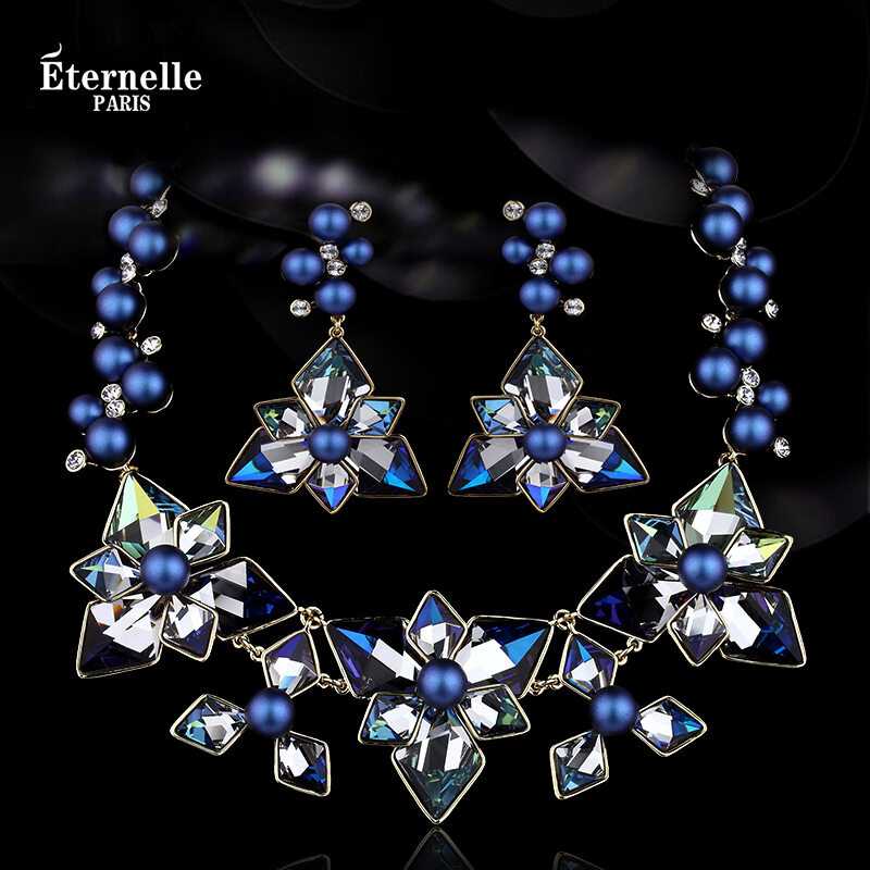 Eternelle | Eternelle French Baroque Vintage Wedding Jewelry Necklace Original Design Evening Set Bridal Earrings Alloy Star Moon Cloud Universe Pattern ราคา 14,224 บาท*ส่งฟรี