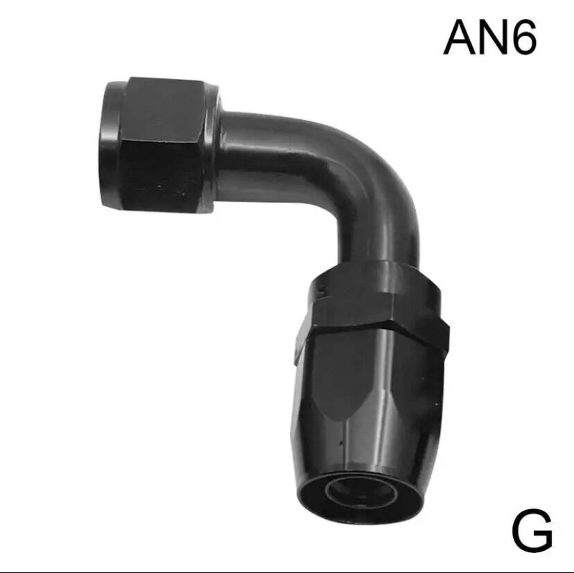 AN6 90° Degree Aluminum Swivel Hose End Fitting Adapter Oil Fuel Line NPT PLUG