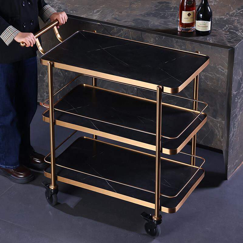 เครื่องครัวและอุปกรณ์บนโต๊ะอาหาร yishujia office Multifunctional Quiet Moving Service Cart ราคา 4,143 บาท*ส่งฟรี