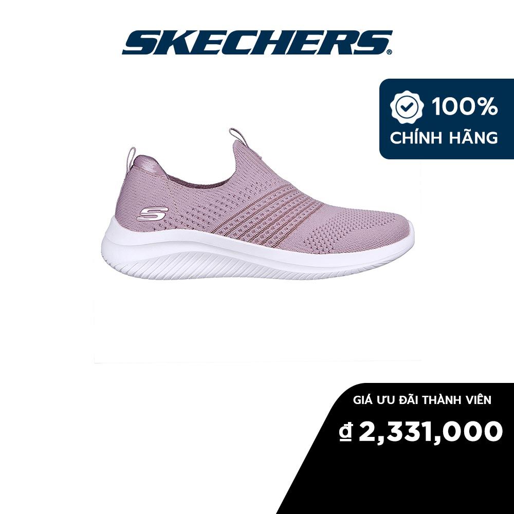 Skechers nữ giày thể thao xỏ chân giặt máy được, tập gym, đi học, đi làm, thường ngày sport ultra flex 3.0 classy charm air-cooled memory foam machine washable, stretch knit, vegan - 149855-mve