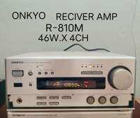 เครื่องขยายรับวิทยุ ไฮไฟ Hifi MINI COMPO RECIVER FM AM TIMER AMP ONKYO R-810R 46W.X4CH ใช้ไฟ 110V. โวลต์ มือสอง JAPAN คุณภาพดี ใช้งานได้ครบทุก function