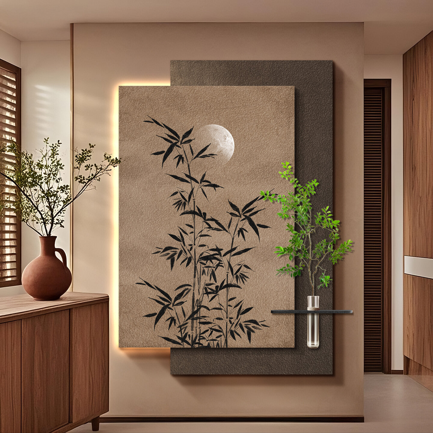 XIANGTUYIN | Traditional Bamboo LED Light Wall Art ราคา 4,672 บาท*ส่งฟรี