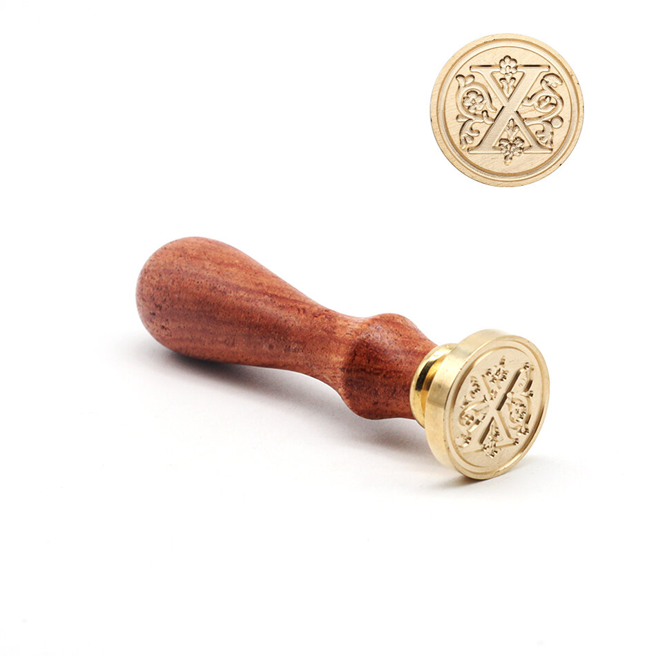 Retro แสตมป์ไม้คลาสสิก 26 ตัวอักษร A-Z ตัวอักษรเริ่มต้นซีล WAX Seal แสตมป์โบราณซีลโพสต์ตกแต่งโบราณแสตมป์ของขวัญ