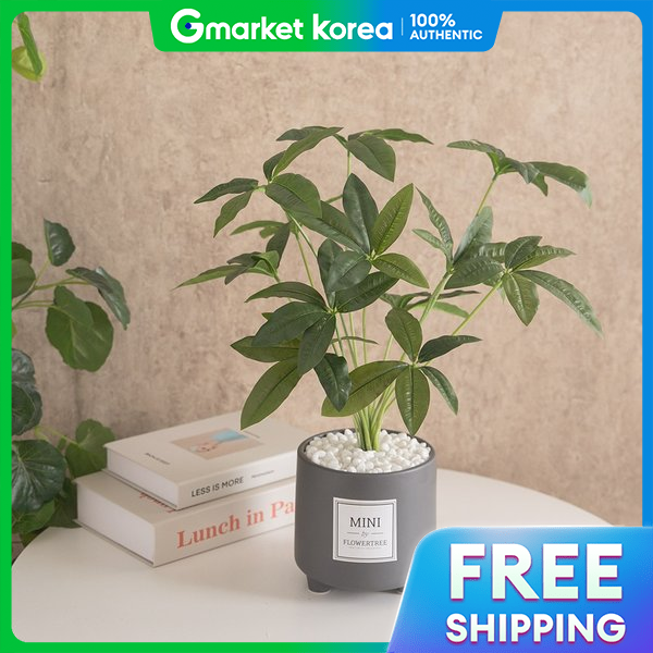 flowertree | Large Artificial Hong Kong Palm Potted Plant Ceramic Set, 50cm, for Interior Plant Landscaping, ราคา 1,408 บาท*ส่งฟรี