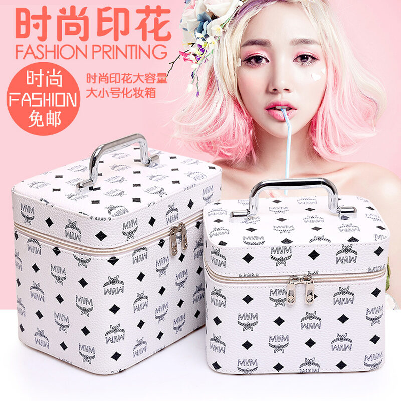 Cosmetic Bag Large Capacity Storgage Bag Vintage Printed Hand Cosmetics ...