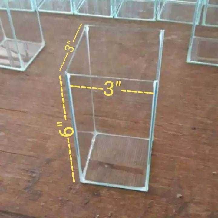 โหลปลากัดขนาด 3x3x6 นิ้ว กระจกหนา 3 มิล