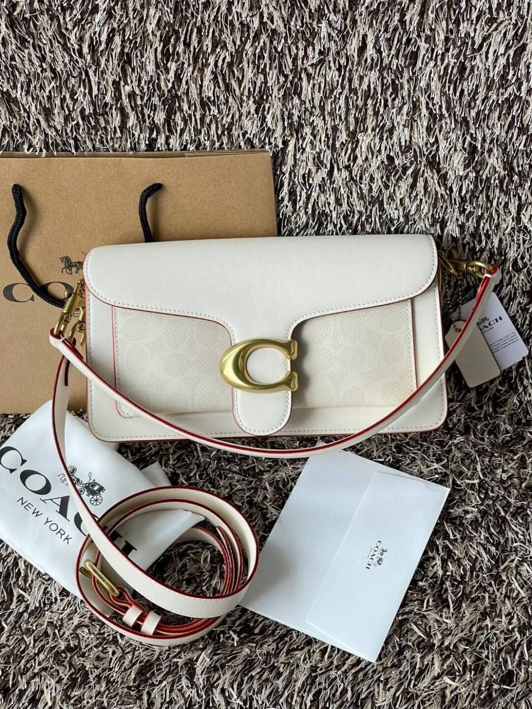 COACH Tabby Shoulder Bag 26 in Signature Canvas with Beadchain Lazada