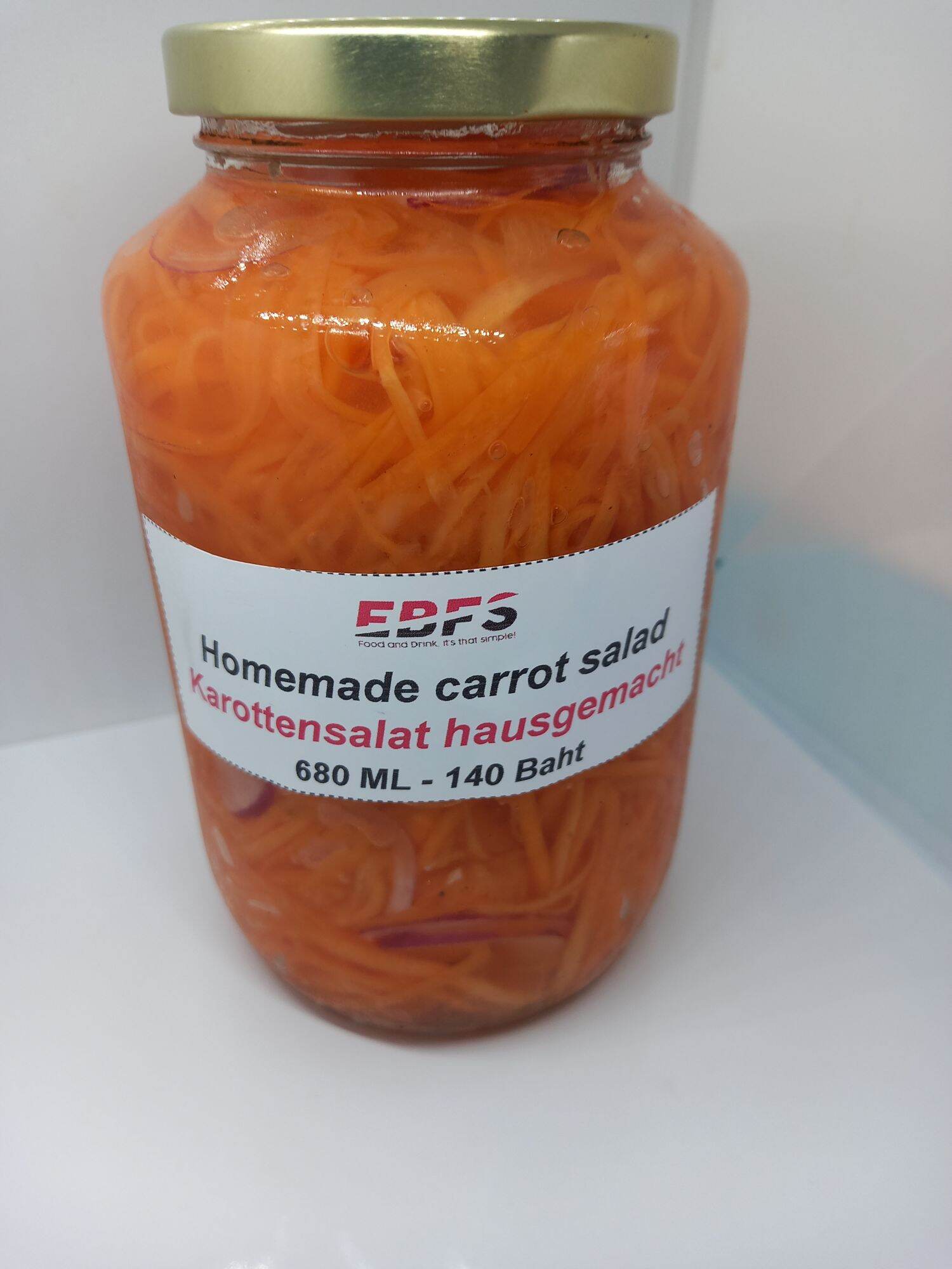 Karottensalat hausgemacht 680 ml im Glas / Homemade carrot salat 680 ml ...