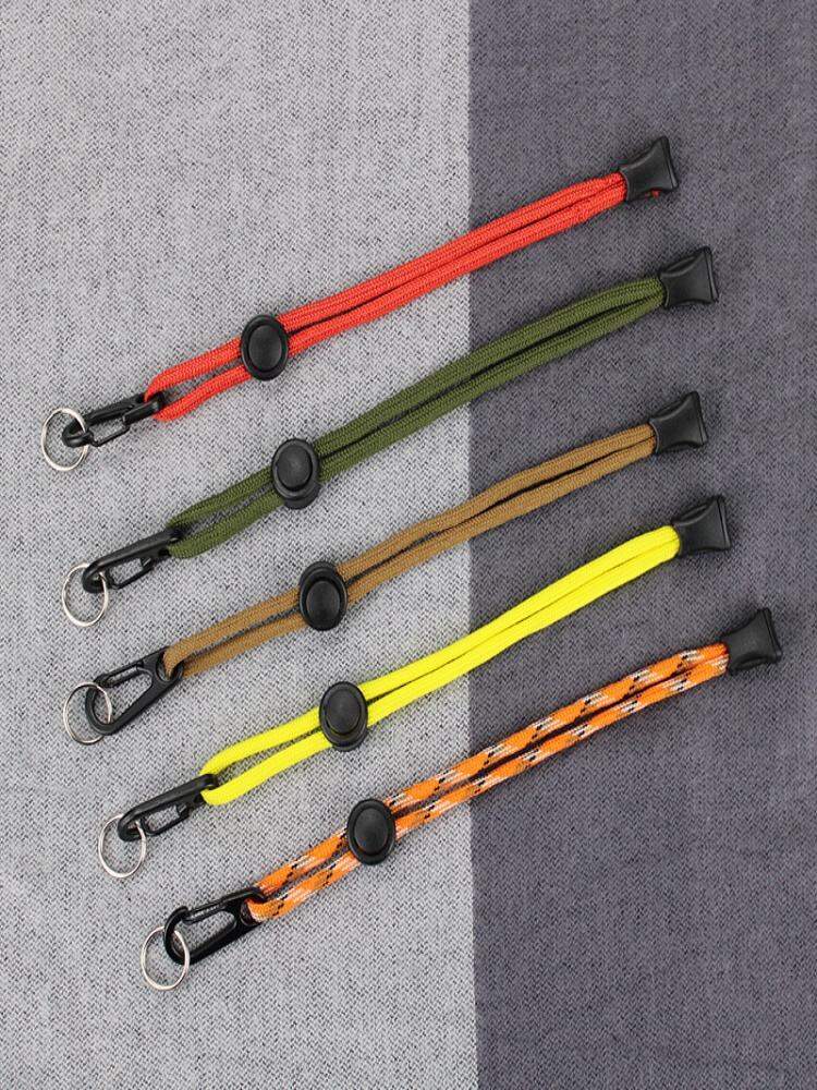 EDC Handmade Keychain Anti-Lost Rope Adjustable Flashlight Knife Pendant Wrist Strap Drop Rope Outdoor Camping Travel Gear