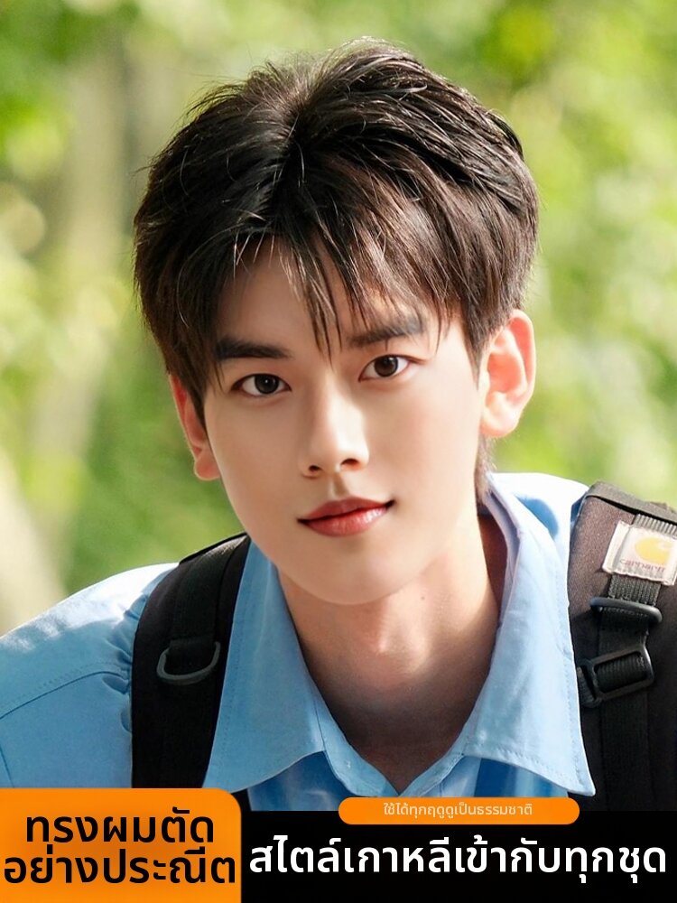 I's a wig | Summer Men's Thin Full Wig with Stylish, Micro-parted Fluffy Texture Invisible Full Coverage ราคา 1,960 บาท*ส่งฟรี