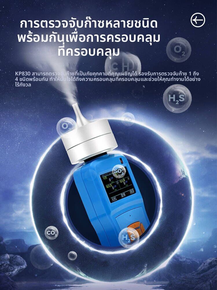 ZHONGAN | Industrial Pump Aspirated 4-in-1 Gas Detector ราคา 17,461 บาท*ส่งฟรี