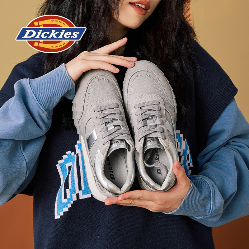 Dickies | Retro Soft Sole Running Shoes Women Silver Grey ราคา 2,878 บาท*ส่งฟรี