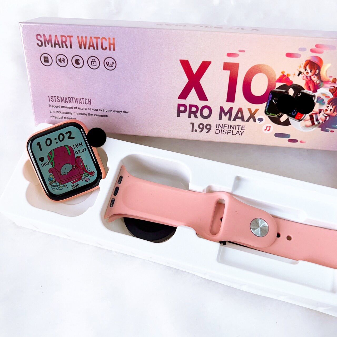 Tinymakmay] X10 PRO MAX Smart Watch เวอร์ชั่นใหม่ล่าสุด หน้าจอเต็มไร้ขอบ  โทร-รับสาย พร้อมฟังก์ชั่นจัดเต็มกว่าเดิม