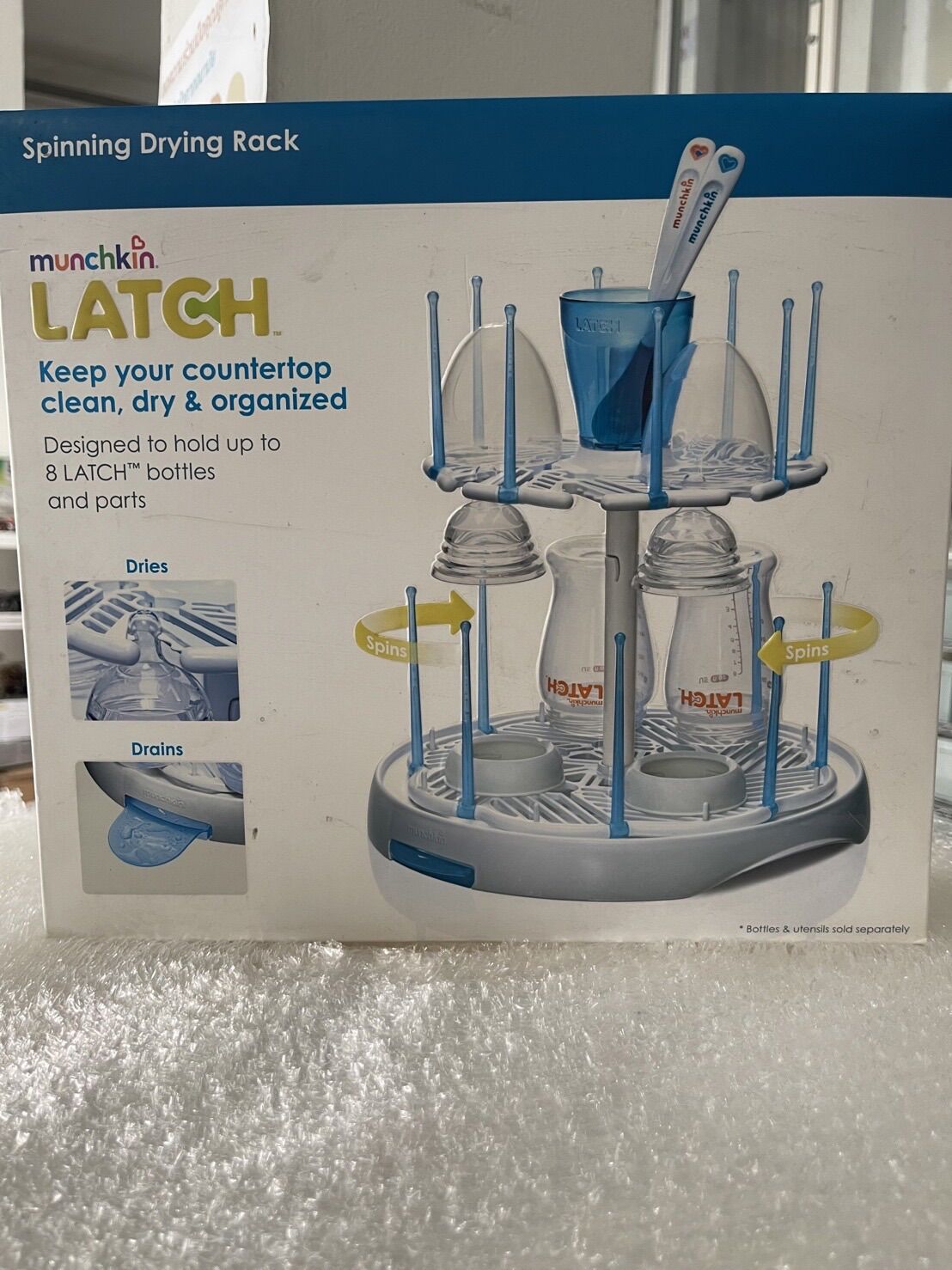 พร้อมส่ง ที่คว่ำขวดนมที่ตากขวดนมสำหรับเด็กยี่ห้อ Munchkin Latch ...