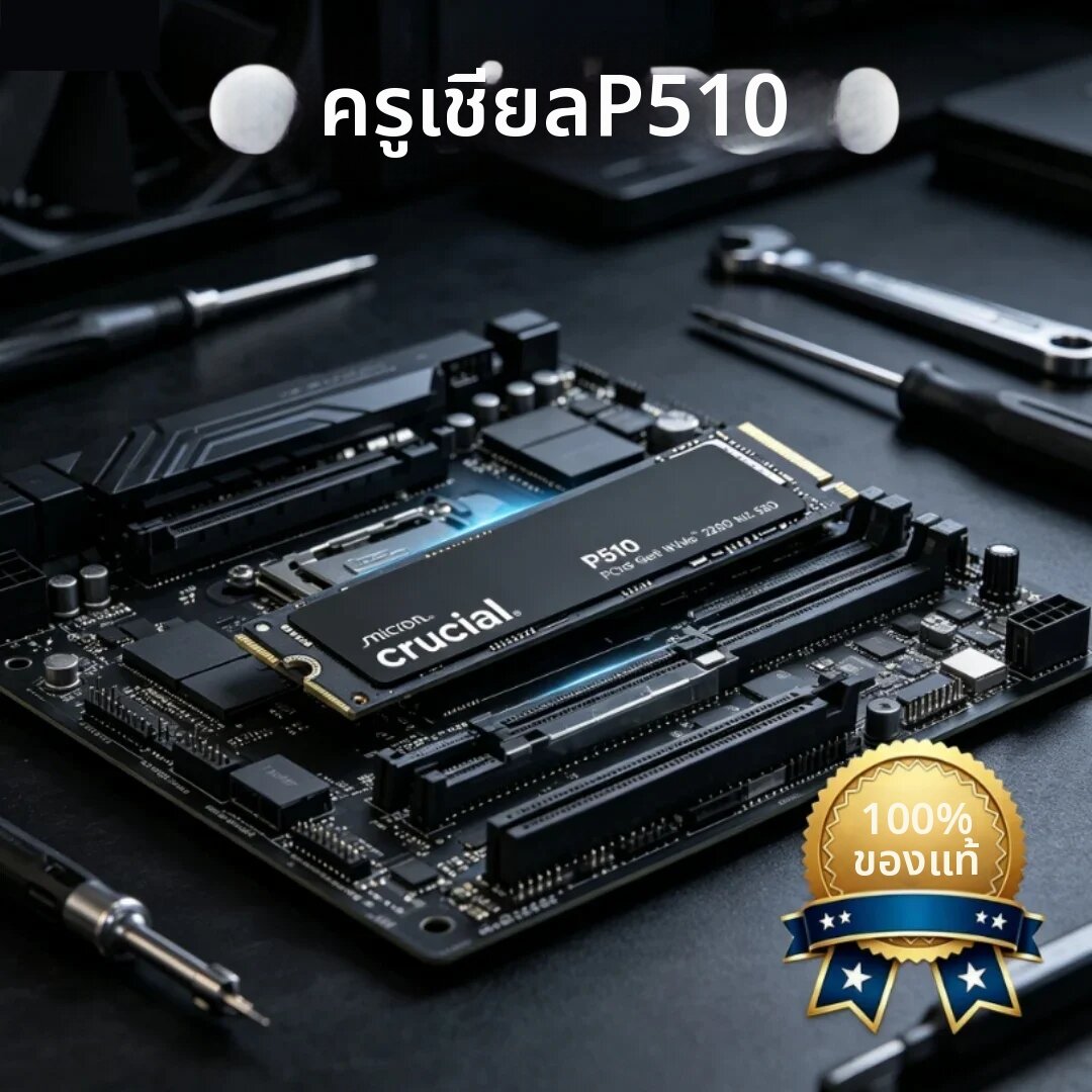 crucial | Crucial P510 PCIe 5.0 Gen5 NVMe M.2 2280 SSD ระดับพรีเมียม ความจุ 1TB 2TB ฮาร์ดดิสก์แบบโซลิดสเตทภายใน สำหรับแล็ปท็อป เดสก์ท็อป และพีซีเกมมิ่ง ราคา 7,387 บาท*ส่งฟรี