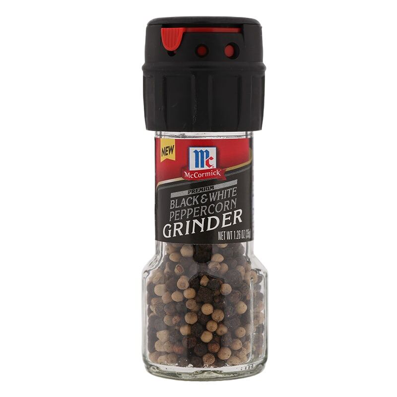 Mccormick Black & White Peppercorn, Grinder, Premium, - 1.26 oz