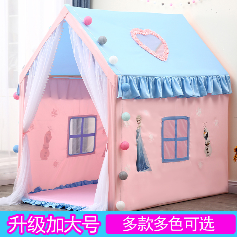 เด็ก Snnei ขนาดใหญ่เต็นท์ไม้แท้ตัวยึดผ้าฝ้ายเกมเฮ้าส์นอน Play House Gongzhuchengbao ของเล่นบ้าน