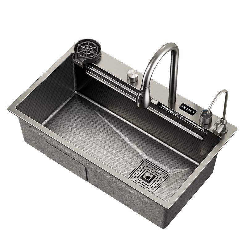 JIAYUN | Nanometer Stainless Steel 304 Kitchen Sink with Rainfall Faucet ราคา 5,589 บาท*ส่งฟรี