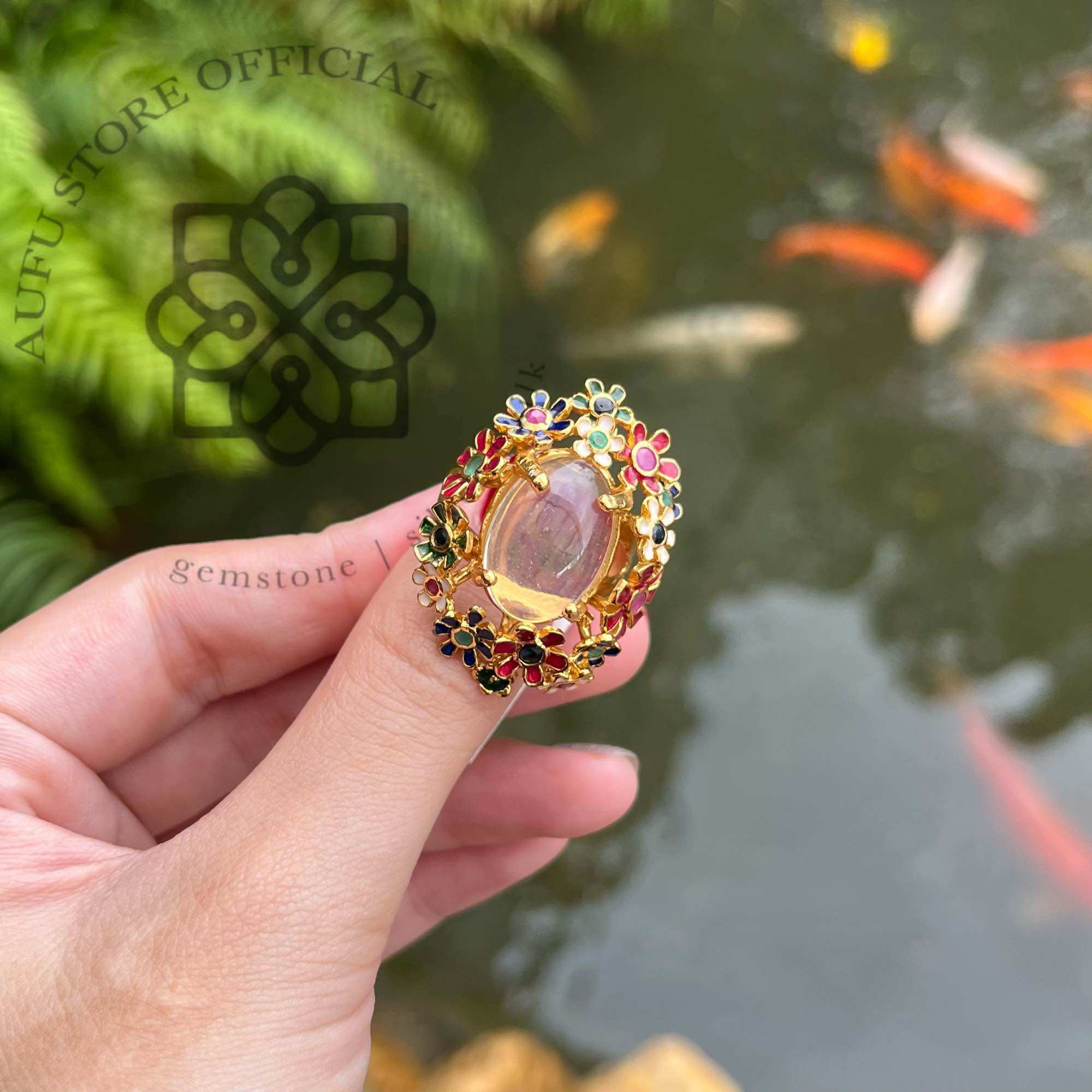 🔥แหวนพลอยโอปอเนื้อใส สวนพกฤษา อัญมณีพลอยแท้มงคล สินค้ามีใบรับประกันดูแล AUFU STORE ราคา 9,999 บาท*ส่งฟรี