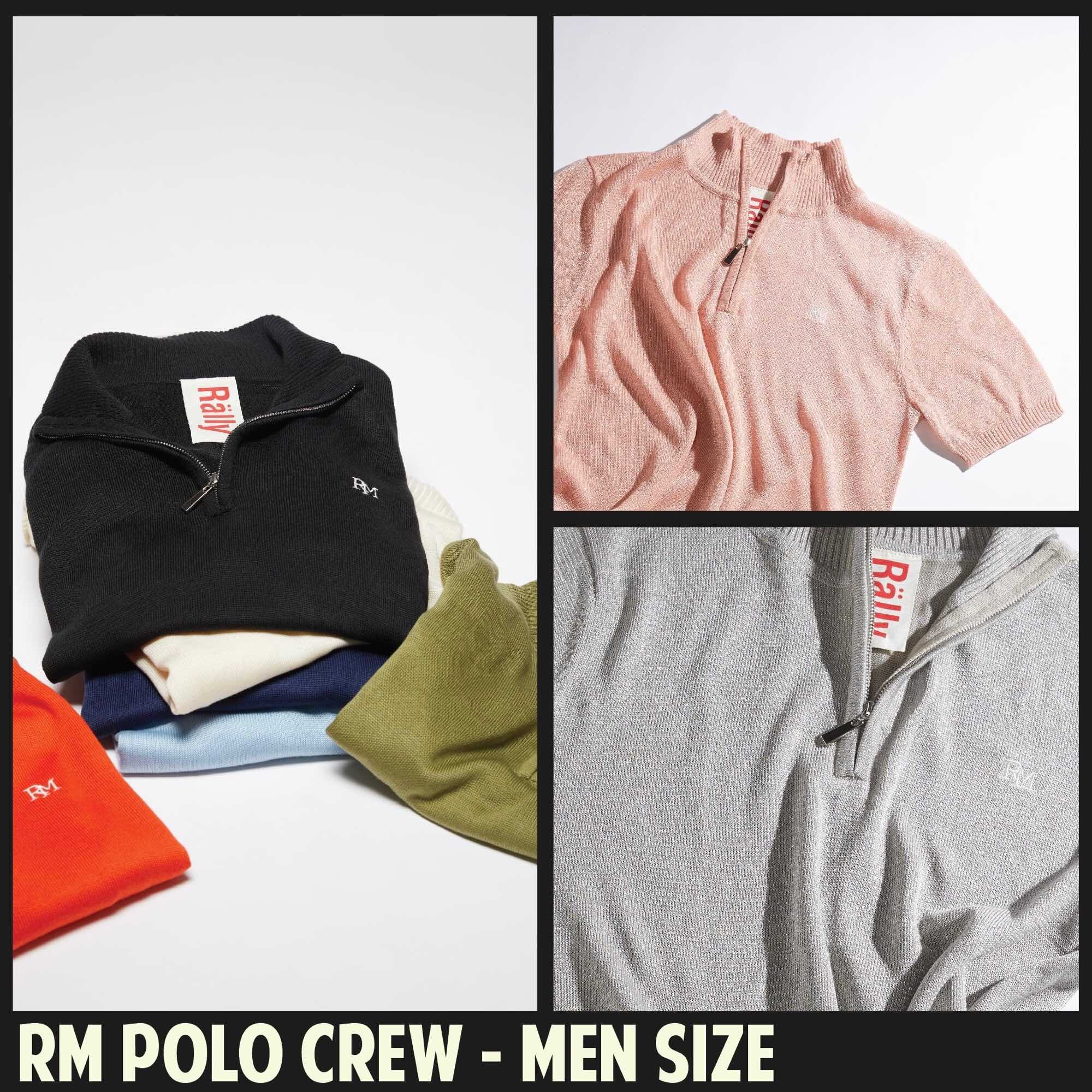 Rally RM Polo crew (Men) - เสื้อโปโลตกแต่งซิปทรงคลาสสิคไซส์ผู้ชาย (มีให้เลือก 8 สี)