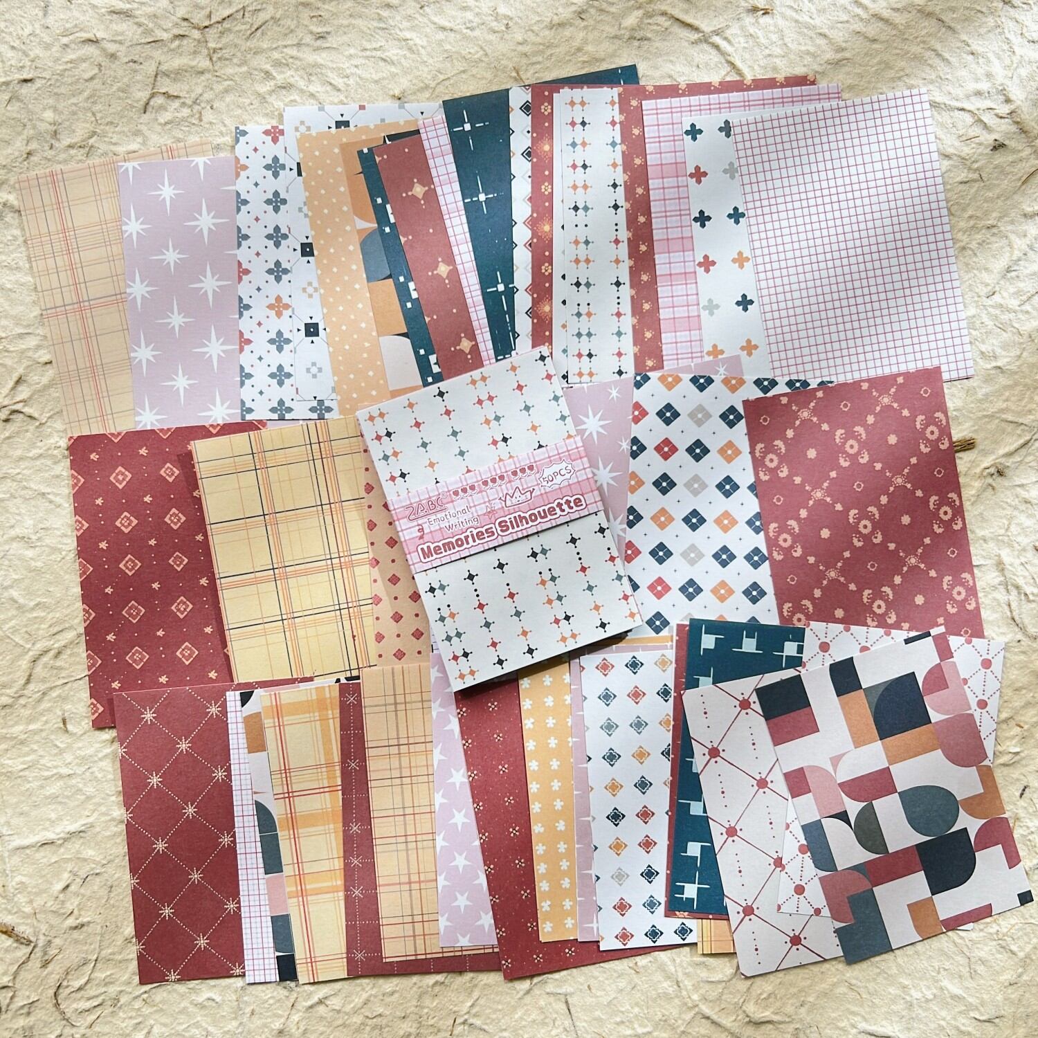 50 ชิ้น Vintage Scrapbooking กระดาษสร้างสรรค์บัญชีมือกระดาษตกแต่งสําหรับ DIY ศิลปะหัตถกรรม Scrapbooking ขยะ Journal