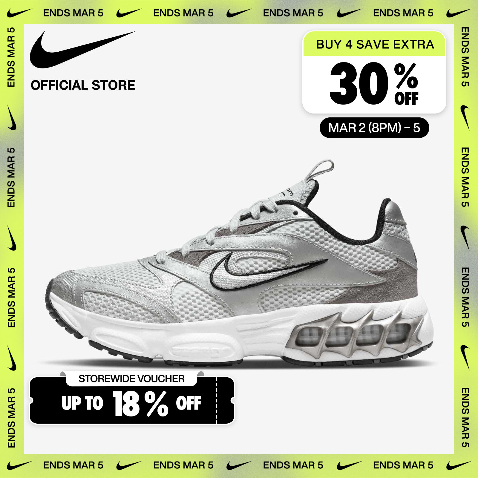 Nike Women's Zoom Air Fire Shoes - Grey ไนกี้ รองเท้าผู้หญิง Zoom Air Fire - สีเทา [DR7852-001] ราคา 4,700 บาท*ส่งฟรี