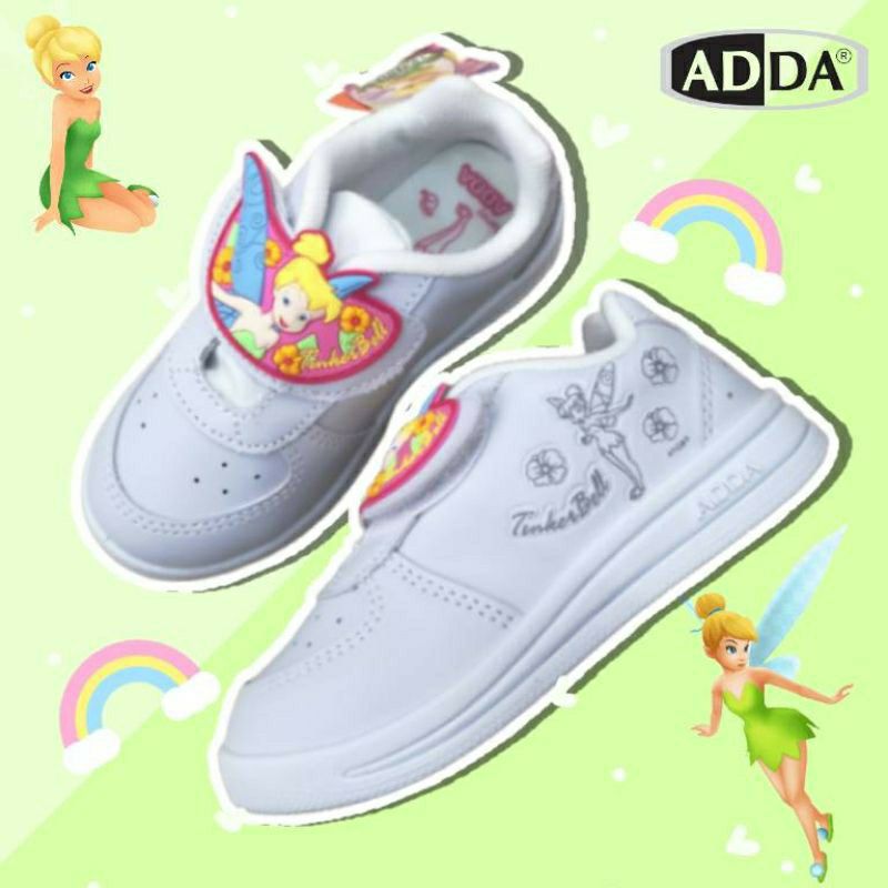 ถูกสุด‼ รองเท้านักเรียน รองเท้าผ้าใบนักเรียนเด็ก รองเท้าพละ ADDA สีขาว ไซส์ 26-35