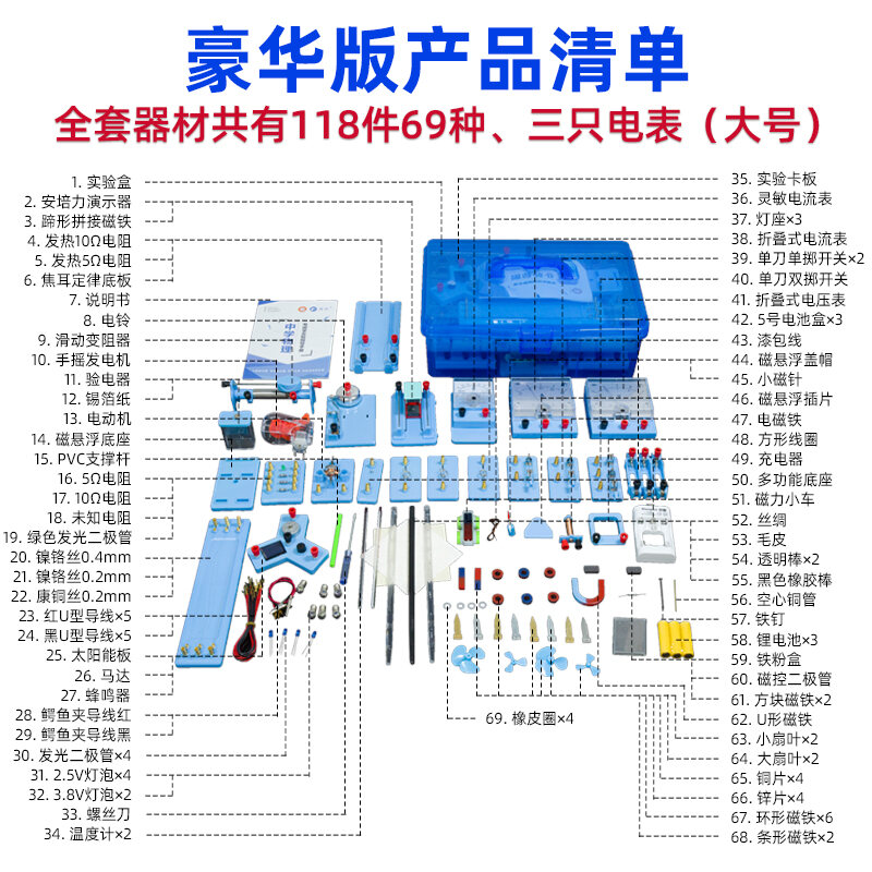 2021มัธยมต้นฟิสิกส์วงจรไฟฟ้าอุปกรณ์การทดลองทั้งชุดการสอบมัธยมปลายพระแม่มารี (ในช่วงต้น三七八九年ระดับสำหรับนักเรียนไฟฟ้ากล่องทดลองหลักสูตรพลังแม่เหล็กไฟฟ้าอุปกรณ์การทดลองฟิสิกส์กล่องทดลองวิทยาศาสตร์เทคโนโลยีสื่อการสอน