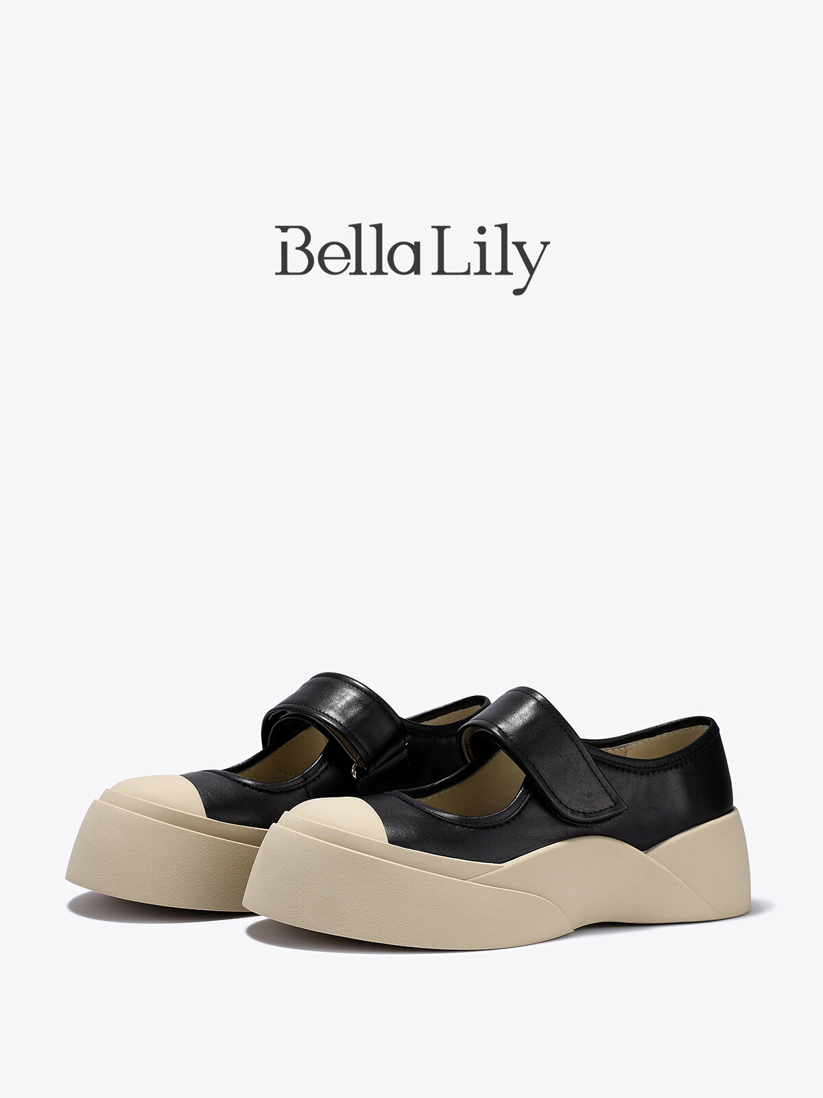 Bella Lily | Summer New Style Thick Sole Mary Jane Shoes with Velcro Cute and Trendy Fashionable Sneakers ราคา 3,647 บาท*ส่งฟรี