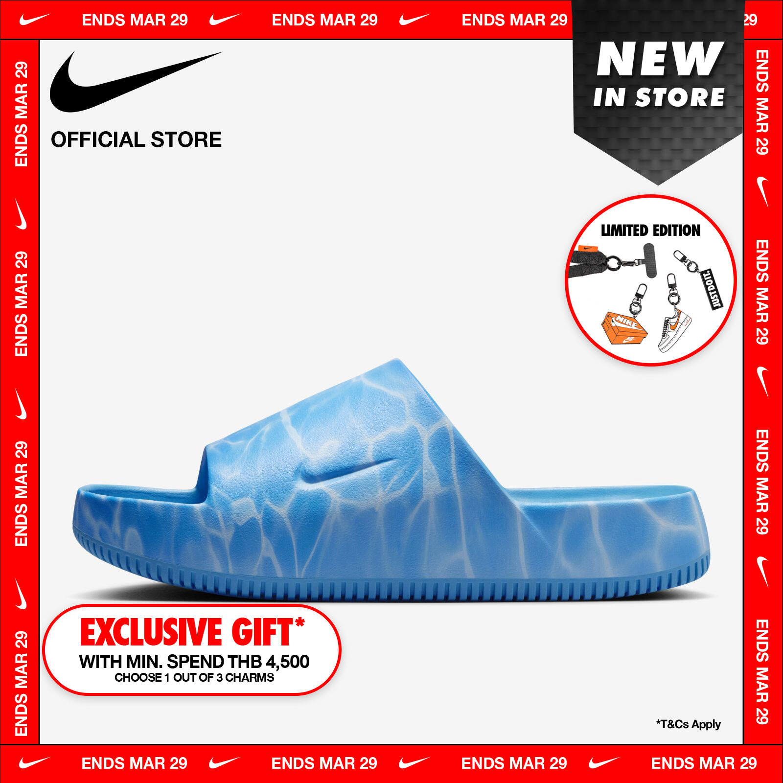 Nike Men's Calm Slide Print Shoes - Coast ราคา 2,100 บาท*ส่งฟรี