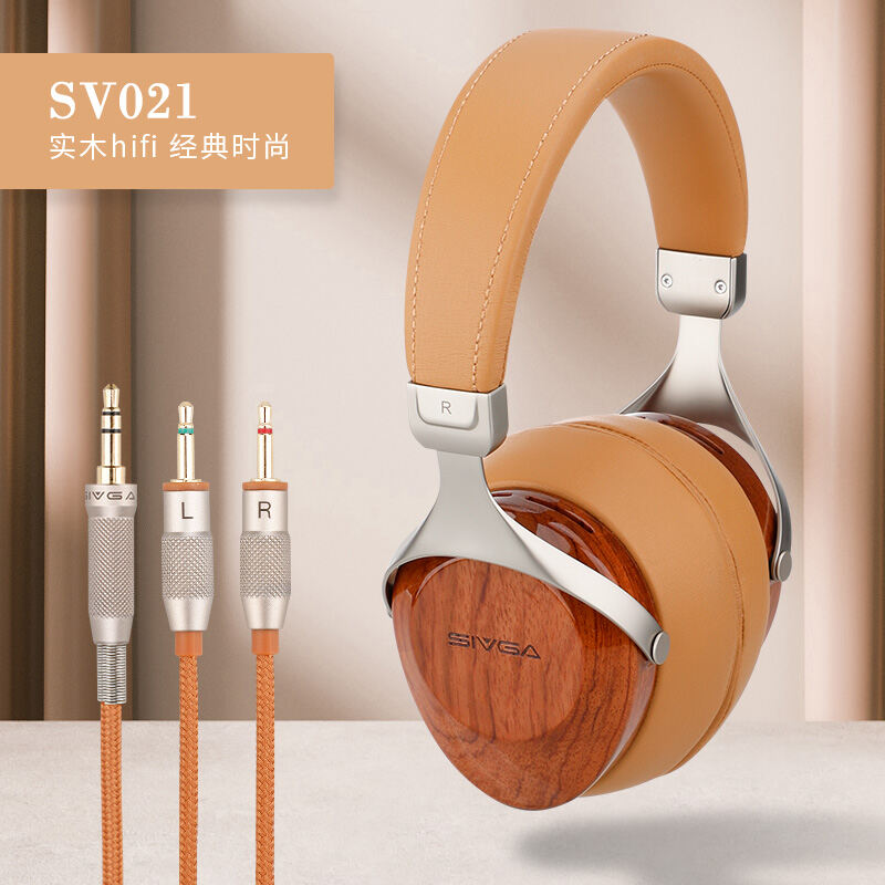 SIVGA SV021สวมหัวไม้แท้ HIFI ความจงรักภักดีสูงแบบมีสายสมุดจดบันทึกคอมพิวเตอร์ตั้งโต๊ะโทรศัพท์มือถือทั้งชายและหญิงหูฟัง