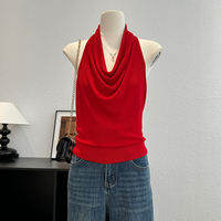 FEILINGLAN | เสื้อกั๊กใส่คล้องคอหลวมๆ ช่วยเสริมความเซ็กซี่ ไม่มีหลัง
