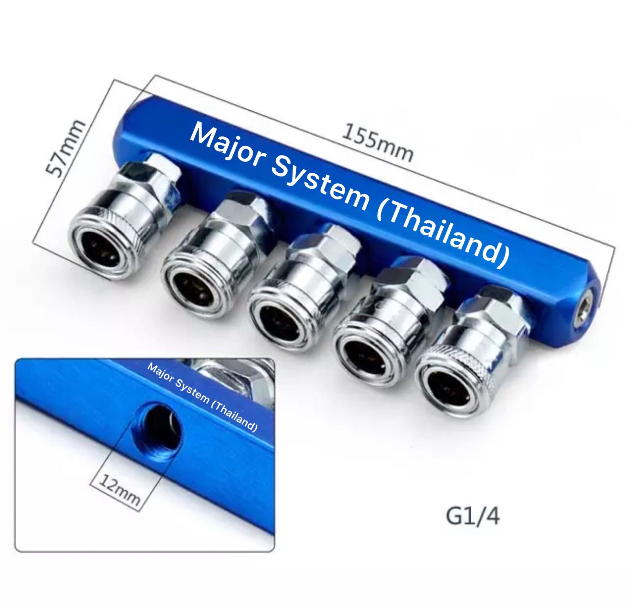 ข้อต่อลมคอปเปอร์สวมเร็ว ข้อต่อลมคอปเปอร์สวมเร็วแบบฐานตรง Quick Copper