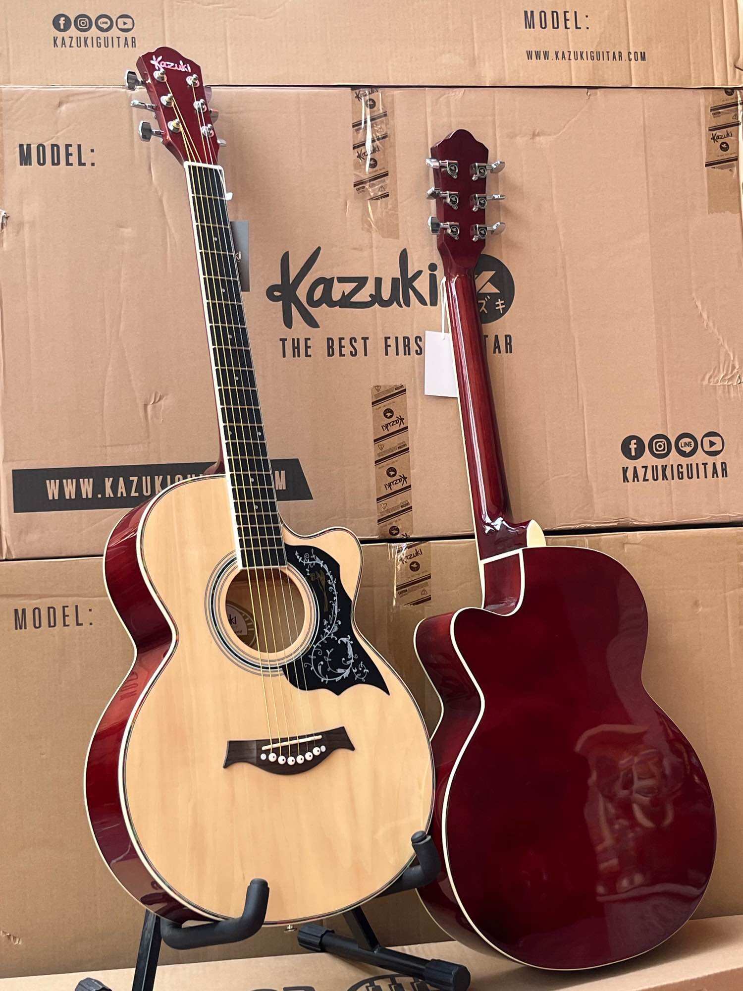 Kazuki กีต้าร์โปร่ง รุ่น KZ39 สีไม้ ฟรีของแถมพิเศษ กระเป๋า ปิ๊ก สายสะพาย เหล็กขันคอ ราคา 1,590 บาท*ส่งฟรี