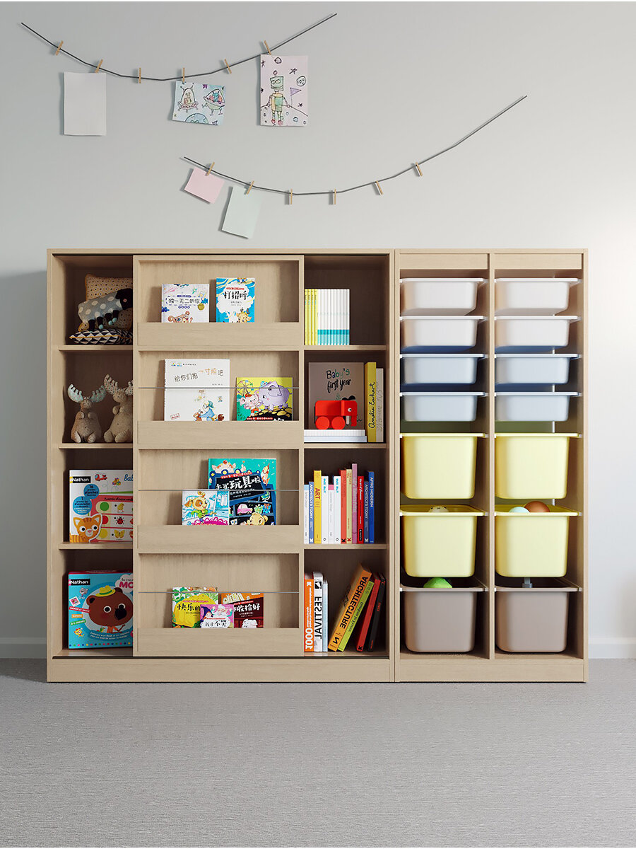 KEBIXIONG | Children's Bookcase and Storage Shelf With Sliding Doors ราคา 14,241 บาท*ส่งฟรี