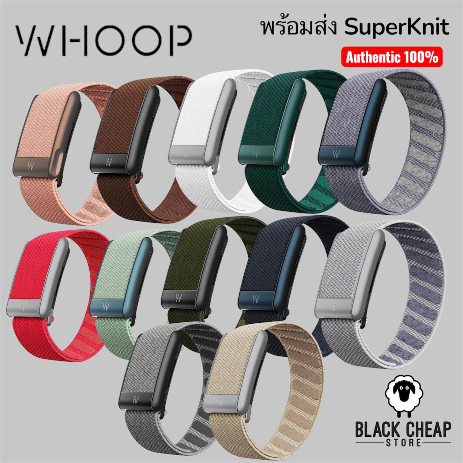 Ready to Ship (100% Genuine) Whoop 5.0/Mg Superknit Replacement Strap. ราคา 2,890 บาท*ส่งฟรี