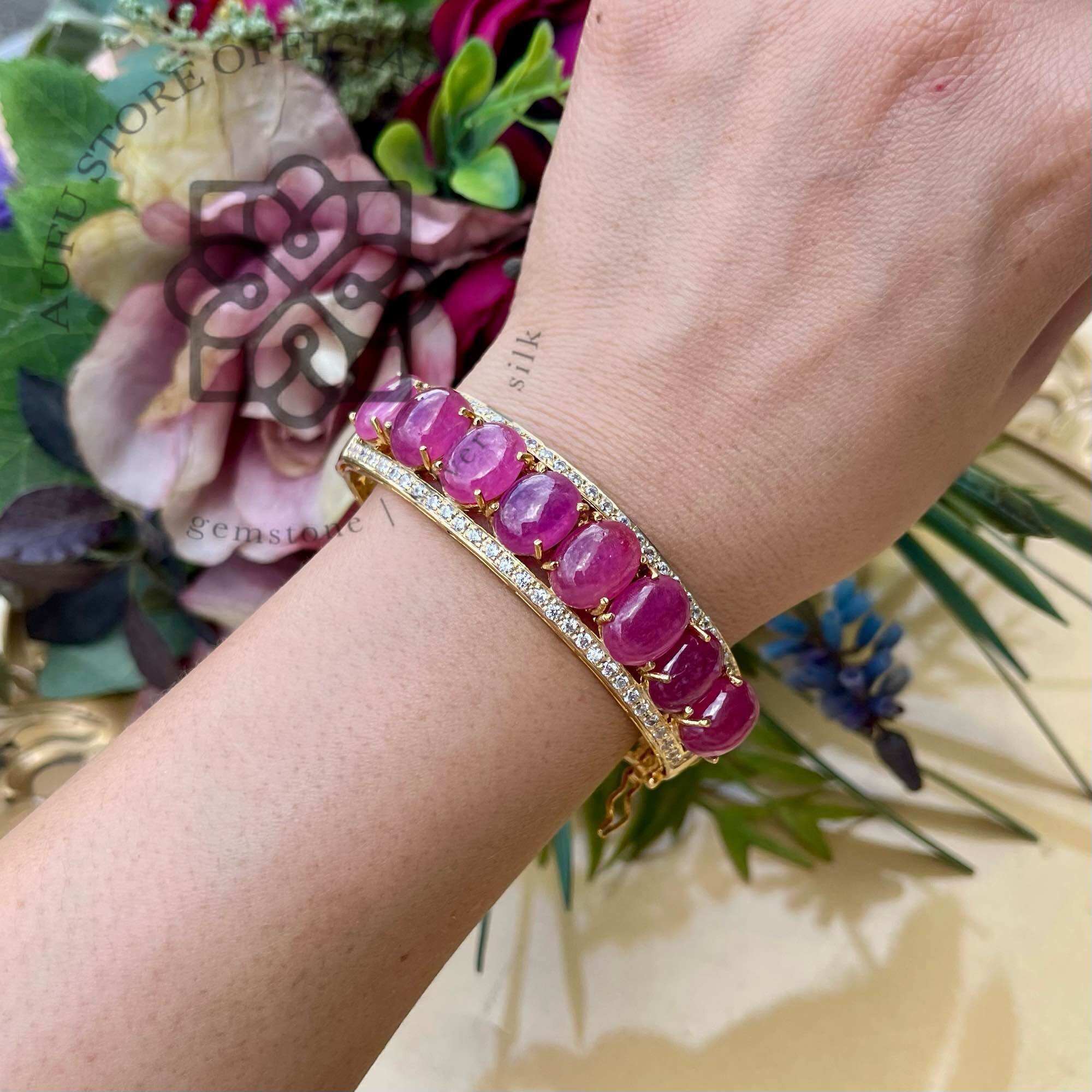 💥 Genuine Garnet Bracelet, Burmese Garnet, Special Gemstone, Handcrafted. Genuine Jewelry with Aufu Guarantee. ราคา 38,900 บาท*ส่งฟรี