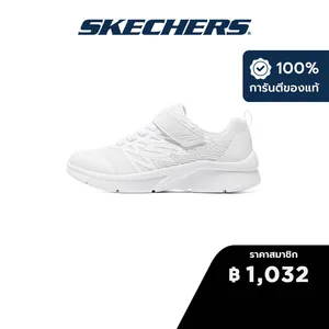 สินค้า Skechers สเก็ตเชอร์ส รองเท้าเด็กผู้หญิง Girls Microspec Never Late Shoes - 302617L-WHT Back to School, Machine Washable