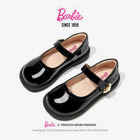 Barbie | รองเท้าหนังสีดำสไตล์นักเรียน สำหรับเด็ก